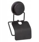 Okyanus WC-papír tartó Oky LID Black akasztó fekete, fúrás nélkül wc-hez (8680801687123)