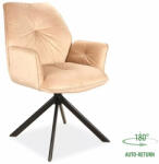 SIGNAL MEBLE Boogie II bársony szék, X60, fekete, bézs