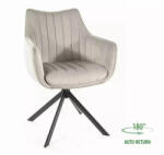 SIGNAL MEBLE Azalea bársony szék, X61, fekete, világos szürke