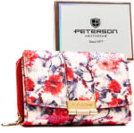 Peterson Női Pénztárca - Virágmintás- PTN 0015-BKY-9587 WH- (5903051249587)