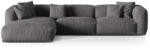 Micadoni Szürke bársony moduláris sarokkanapé (bal oldali-heverő résszel) Martina - Micadoni - bonami - 815 570 Ft