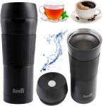 Beretti Berretti 400ML-ES Termoszbögre Tea, Kávé És Italok Számára, Fekete Melegen És Hidegen Tart (BR-0091)