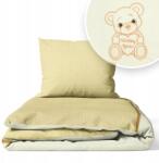 Ankras Ágyneműhuzat 135x100 Gyerek 2EL 100x135 Kiságyhoz (HAPPY BEAR P-2 135/100 40/60 APL. BEŻOWY)