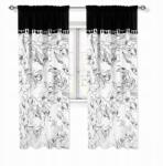  Függöny Fehér Fekete Boho Virágok Gyomok 250x145 (LG210)