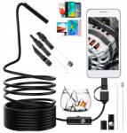 DexXer Endoszkóp Ellenőrző Kamera Android Usb-c 5M Led Usb-c 3az1ben (1080p FHD SZTYWNY HARD 5M 8MM)