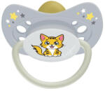 Baby Bruin Játszócumi Cica, szürke, világító karika latex cseresznye (méret: 1) 0 - 6 hó - babybear