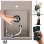 SINK Quality Mosogató Egymedencés Gránit Bézs Szifon Klikk Kürt Impregnáló (VEL.P.1KBO.K)