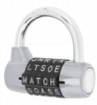  Ezüst 5 betűs szókombinációs lakat iskolai tornaterembe kerítésbe szerszámosládába (EPC_CAH_803+Color-Silver)