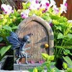  Miniaturowe Drzwiczki Wróżki Ogród Sztatua Dekoracja Rzemiosło Kura (SUNNIMIX)