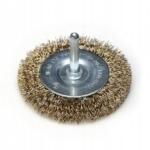 Dedra Drótkefe Tárcsa Sárgaréz Bevonattal, 75mm, Szárral (F31-075)