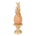Clayre & Eef Decoratiune Paste Iepuras polirasina multicolora Ø 8x27 cm (6PR6064)