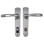 Hoppe Maner usa interior, Hoppe Milano, cu sild pentru WC, material aluminiu, culoare argintiu, 90 x 32 mm