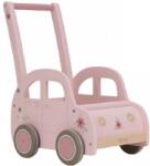 Little Dutch Детска дървена проходилка Little Dutch - Количка, розова (LD7128) Проходилка