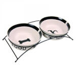 TRIXIE kerámia tál szett 2x2, 6l/25cm fehér/fekete