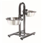 TRIXIE fém tál állványon kutyának 2x2, 8l/24cm