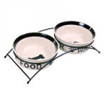 TRIXIE kerámia tál szett 2x1, 6l/20cm fehér/fekete