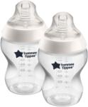 Tommee Tippee Set 2 biberoane cu tetina din silicon Closer to Nature, 260 ml, Tommee Tippee