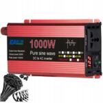  Autós Feszültség Átalakító 12V 230V 1000W Sinus Tiszta Szinusz