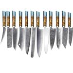  Damáskusi konyhai kés készlet MO - 39204 - 12 db / Kék