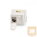 KELine 601120 + KEJ-CEA-S-10G(2) Modulo45 padlódobozba / csatornába telepíthető aljzat, Kategória 6A, 2xRJ45/s, csatlakozóval