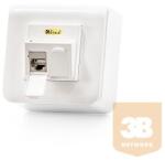 KELine 601120-AP + KEJ-C6-S-TL(2) Modulo45 falon kívüli aljzat, Kategória 6, 2xRJ45/s csatlakozóval