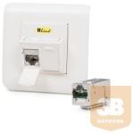 KELine 601120-UP + KEJ-C6A-S-HD(2) Modulo45 süllyesztett aljzat, Kategória 6A, 2xRJ45/s csatlakozóval