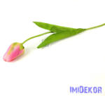  Bimbós tulipán szálas 48 cm - Sötét Rózsaszínes