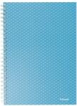 Esselte Caiet de birou Esselte Colour'Breeze, carton, reciclabil, certificare FSC, A5, 80 coli, cu spira, matematica, albastru (SL628466) - birotica-asp