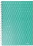 Esselte Caiet de birou Esselte Colour'Breeze, carton, reciclabil, certificare FSC, A5, 80 coli, cu spira, matematica, verde (SL628467) - birotica-asp