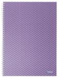 Esselte Caiet de birou Esselte Colour'Breeze, carton, reciclabil, certificare FSC, A4, 80 coli, cu spira, matematica, lavanda (SL628479) - birotica-asp