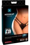 HookUp Crotchless Pleasure Pearls tanga méret , fekete (PD4828-23)