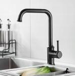 Kelelife Konyhai Csaptelep Forgatható Fekete matt 360° álló (SU SS-01)