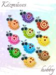 kezmuves-hobby. hu Színes csigák szívecske mintával hűtőmágnes - Quilling hűtőmágnes