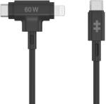 HYPER HyperJuice USB kábel USB 2.0 1, 5 M USB C USB C/Lightning Fekete (HJ4010BKGL)