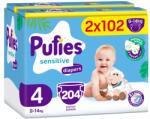 pufies Sensitive pelenkák, 4-es méret, 204 darab, 9-14 kg, mega kiszerelés*2