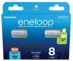 Panasonic eneloop BK-4MCDE/8BE AAA/mikro 800mAh Ni-MH akkumulátor, 8db (BK-4MCDE/8HH)