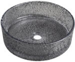SAPHO ERSEL gravírozott üvegmosdó. átm. : 39.5cm. fekete
