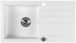 SAPHO Gránit mosogató. egymedencés. 78x44cm. fehér