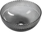 SAPHO MARAC gravírozott üvegmosdó. átm: 39.5cm. fekete