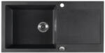 SAPHO Gránit mosogató. egymedencés. 97x50cm. fekete