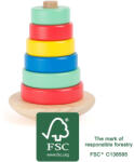 Legler Montessori torony fából - karikatorony - Legler (10946)