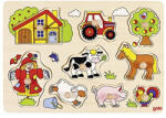 Goki fogantyús puzzle farm (57995)