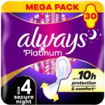 Always Platinum Secure Night 30 darab | Always Platinum Secure Night (4-es méret) Szárnyas egészségügyi betét 30