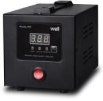 Well Feszültségstabilizátor Transzformátorral, 600W, Fekete (AVR-REL-POWERUP1000-WL)