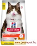 Hill's Science Plan PERFECT DIGESTION ADULT 1+ MACSKATÁP CSIRKÉVEL ÉS BARNA RIZZSEL