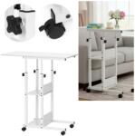 SPRINGOS állítható magasságú mobil Íróasztal 73-85x40x80cm - Fehér (HF0059)