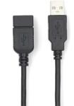 Nedis USB2.0 hosszabító kábel, hossz 2m, CCGL60010BK20