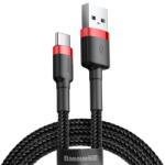 Baseus Cafule USB - Type-C 2m gyorstöltő adatkábel (CATKLF-C91) piros/fekete