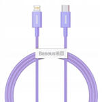 Baseus Superior Series Type-C to iPhone 1m gyorstöltő adatkábel (CAYS001505) lila