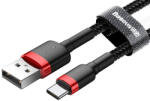 Baseus Cafule USB - Type-C 0.5m gyorstöltő adatkábel (CATKLF-A91) piros/fekete